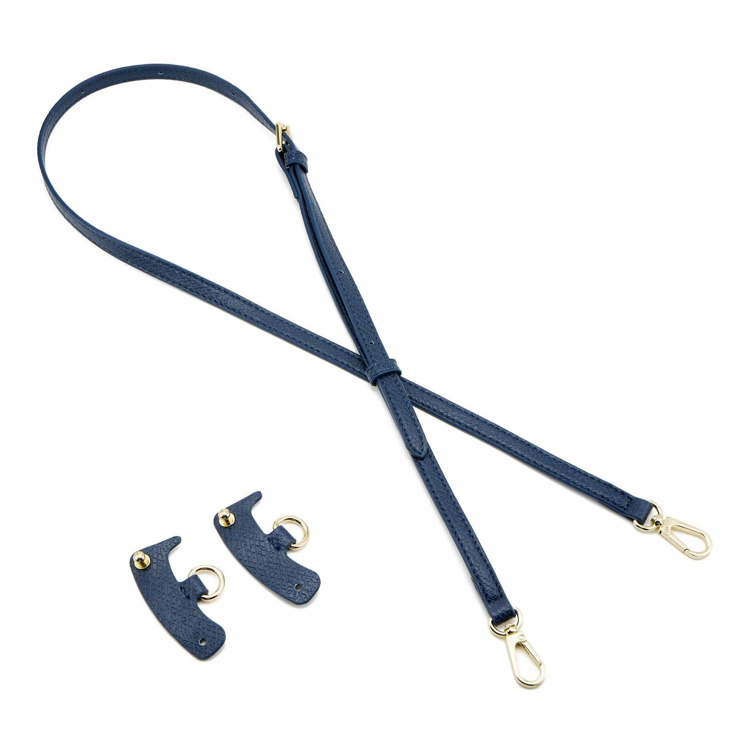 DEVPSISR Leather Adjustable Purse Strap for Longchamp Handbag Blue