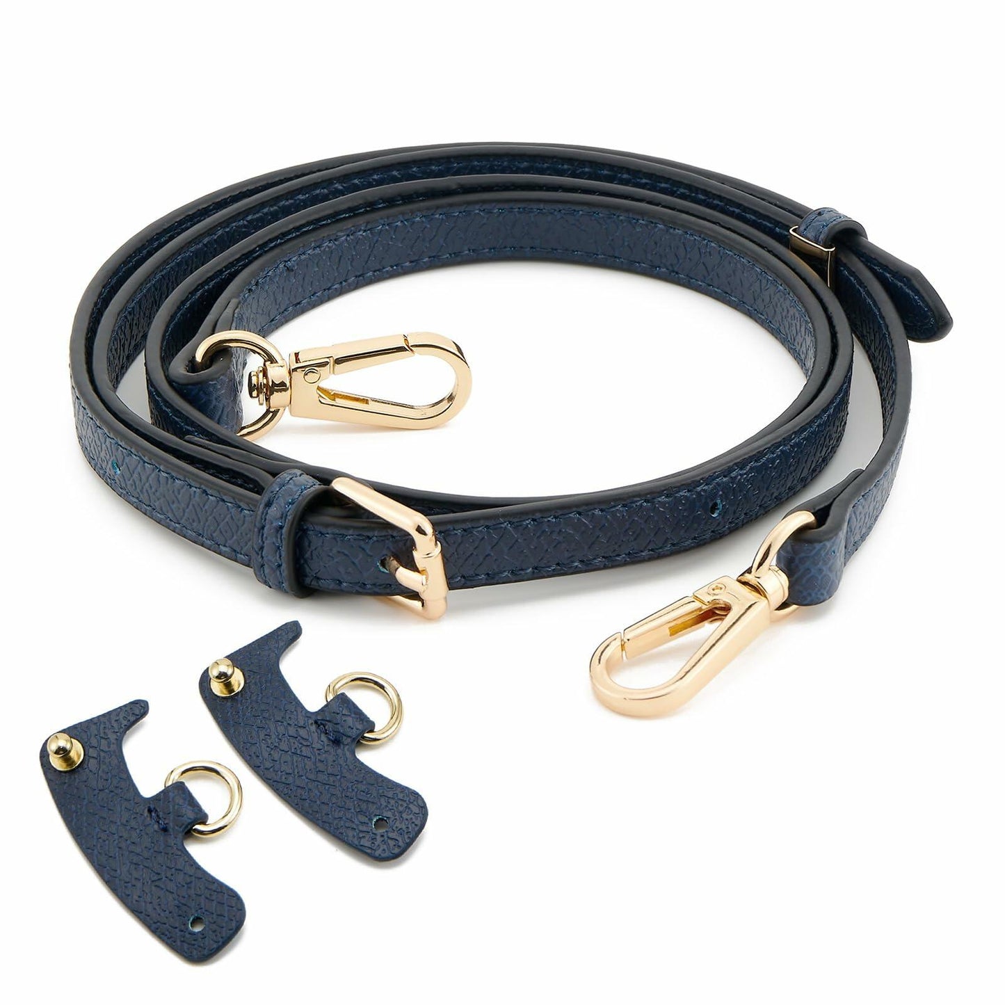 DEVPSISR Leather Adjustable Purse Strap for Longchamp Handbag Blue