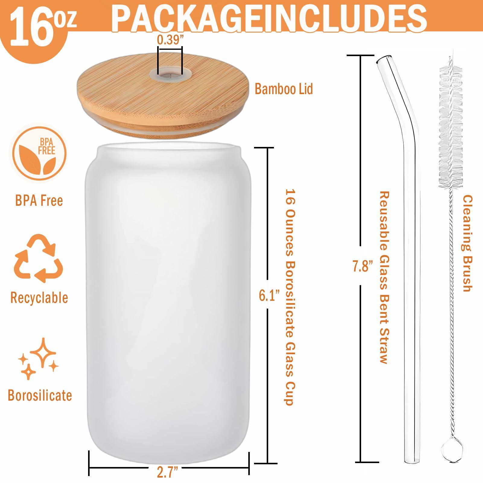 KIKUHE Teacher Gifts Glass Cup 16 Oz Clear - Teacher Appreciation Gift