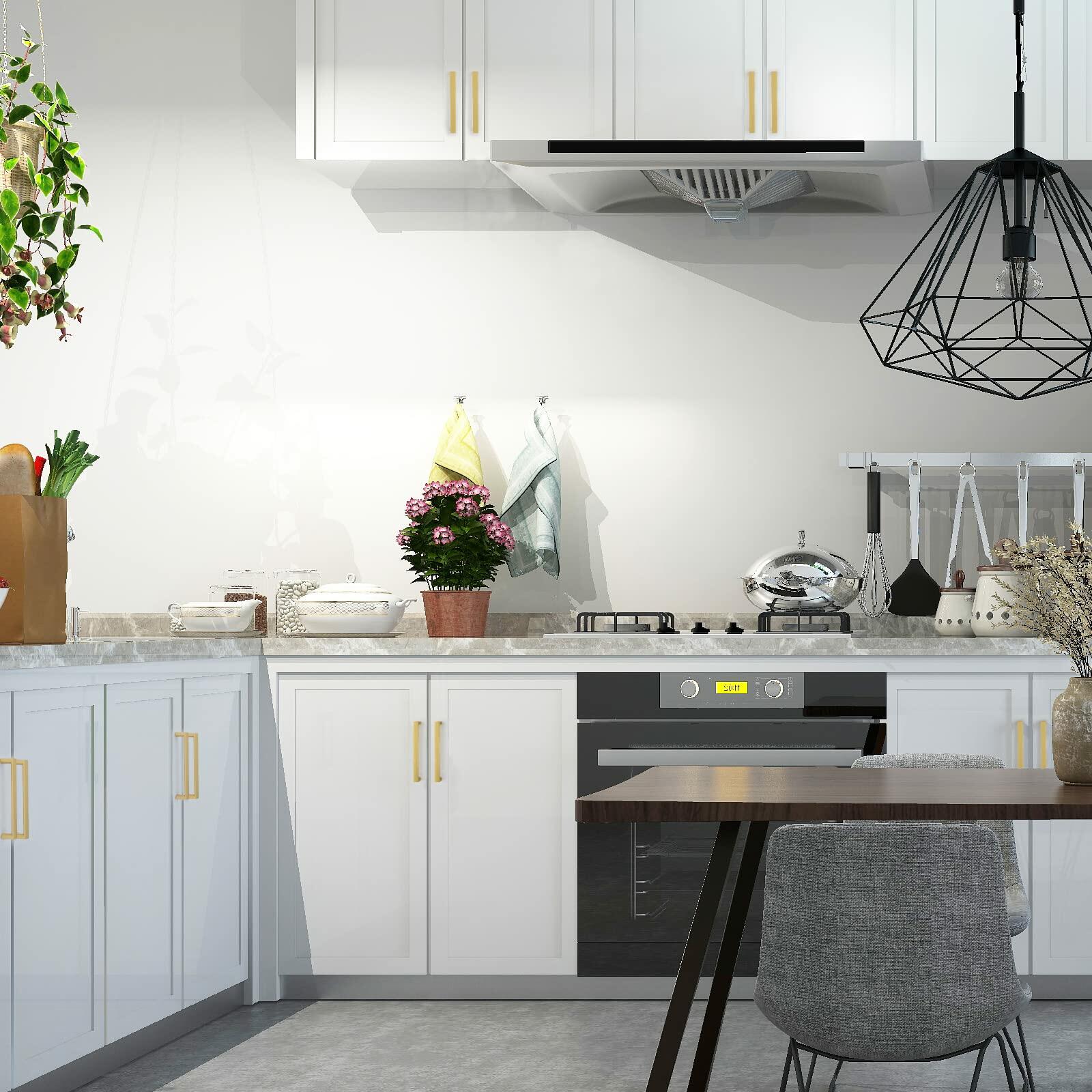 homdiy 10Pack 5in Matte Black Cabinet Handles 128mm Hole Centers