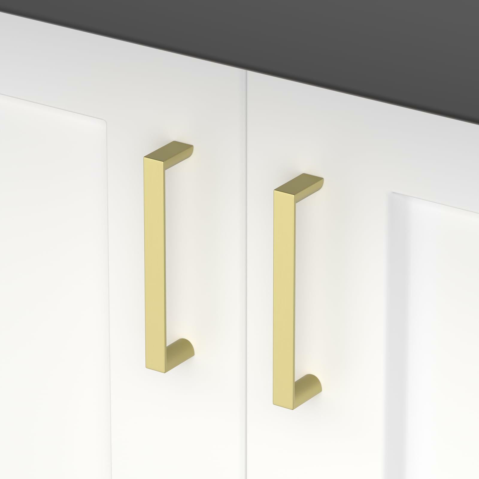 homdiy 10Pack 5in Matte Black Cabinet Handles 128mm Hole Centers