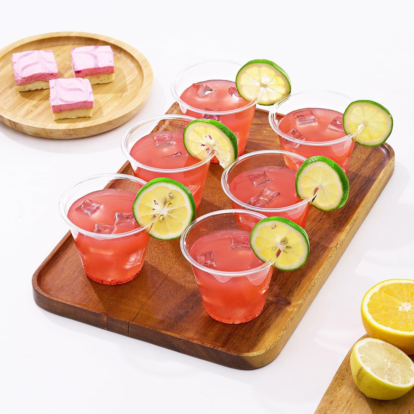 WELLIFE 9oz Clear Plastic Cups 200 Pack Disposable Party Glasses Wine Cold