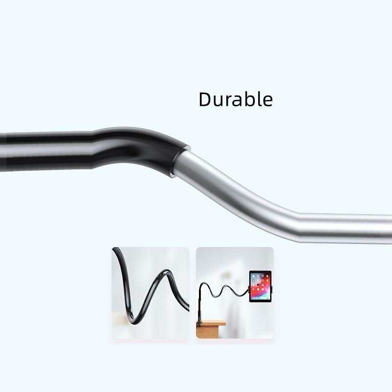 Tablet Stand 360° Rotatable Gooseneck Adjustable Arm for 4.7-12.9" Devices Black
