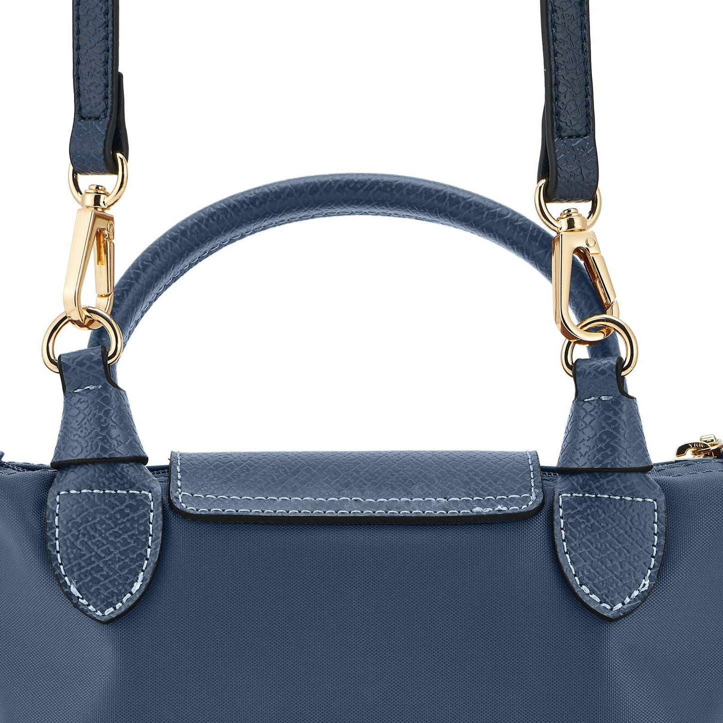 DEVPSISR Leather Adjustable Purse Strap for Longchamp Handbag Blue