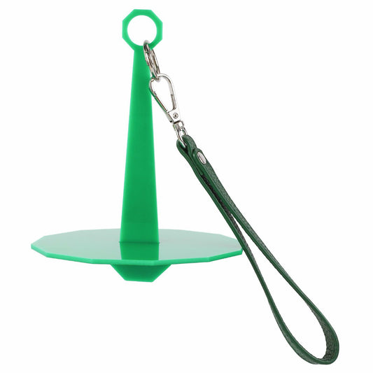 Portable Wrist Yarn Holder Leather Band Acrylic Stand Dark Green