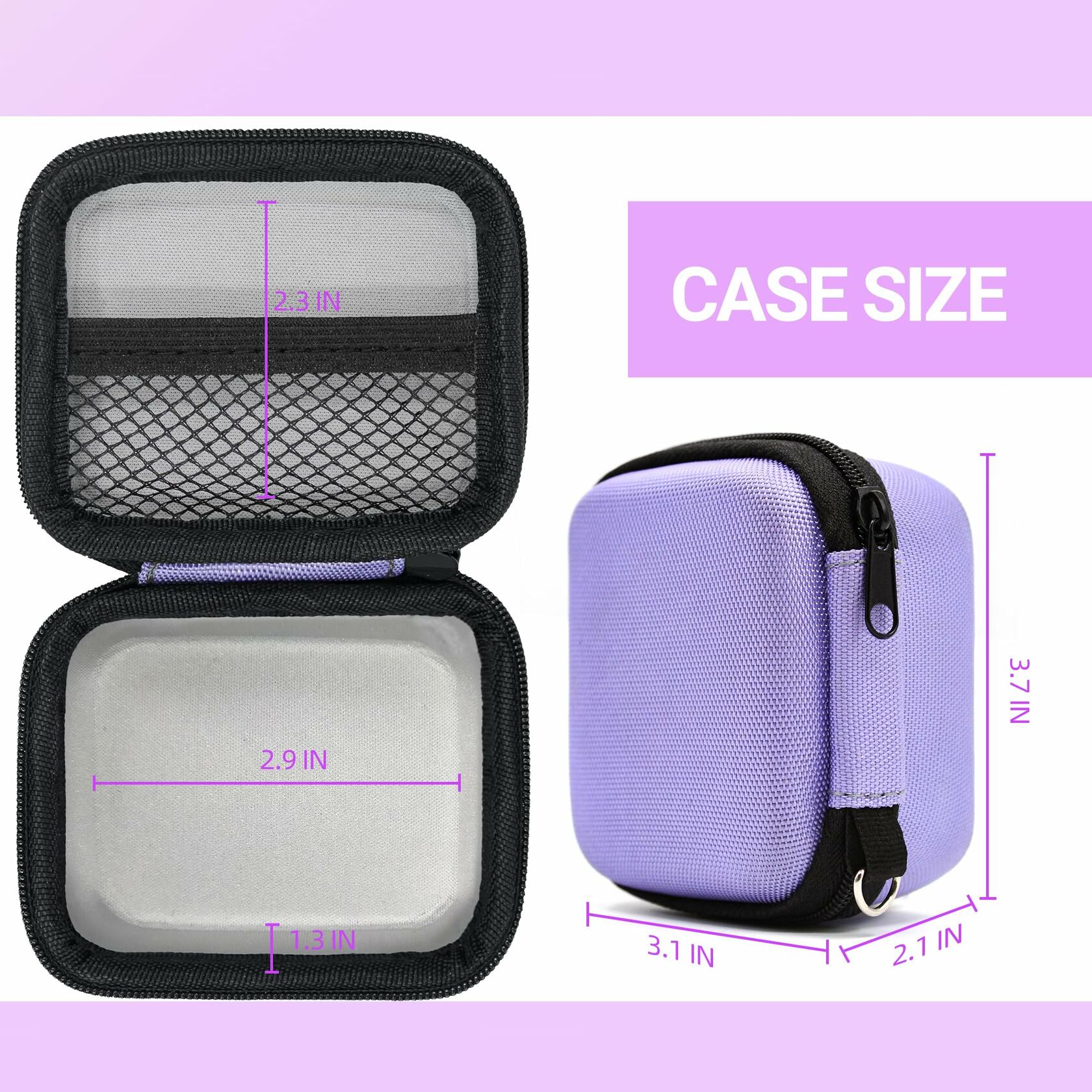 Stukcaze Bitzee Hard EVA Carrying Case Purple 3.9x3.1x4.4in Waterproof Dustproof
