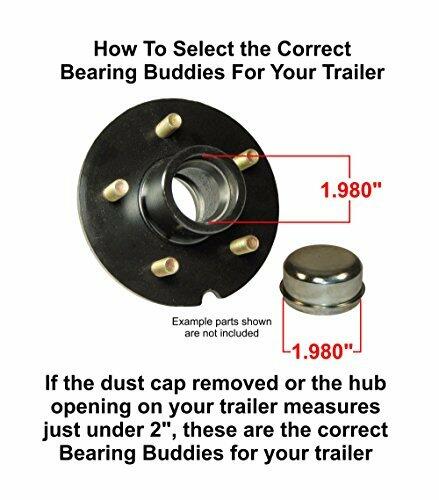 Bearing Buddy 42202 Chrome Bearing Protector with Level Indicator 1.980" Pair