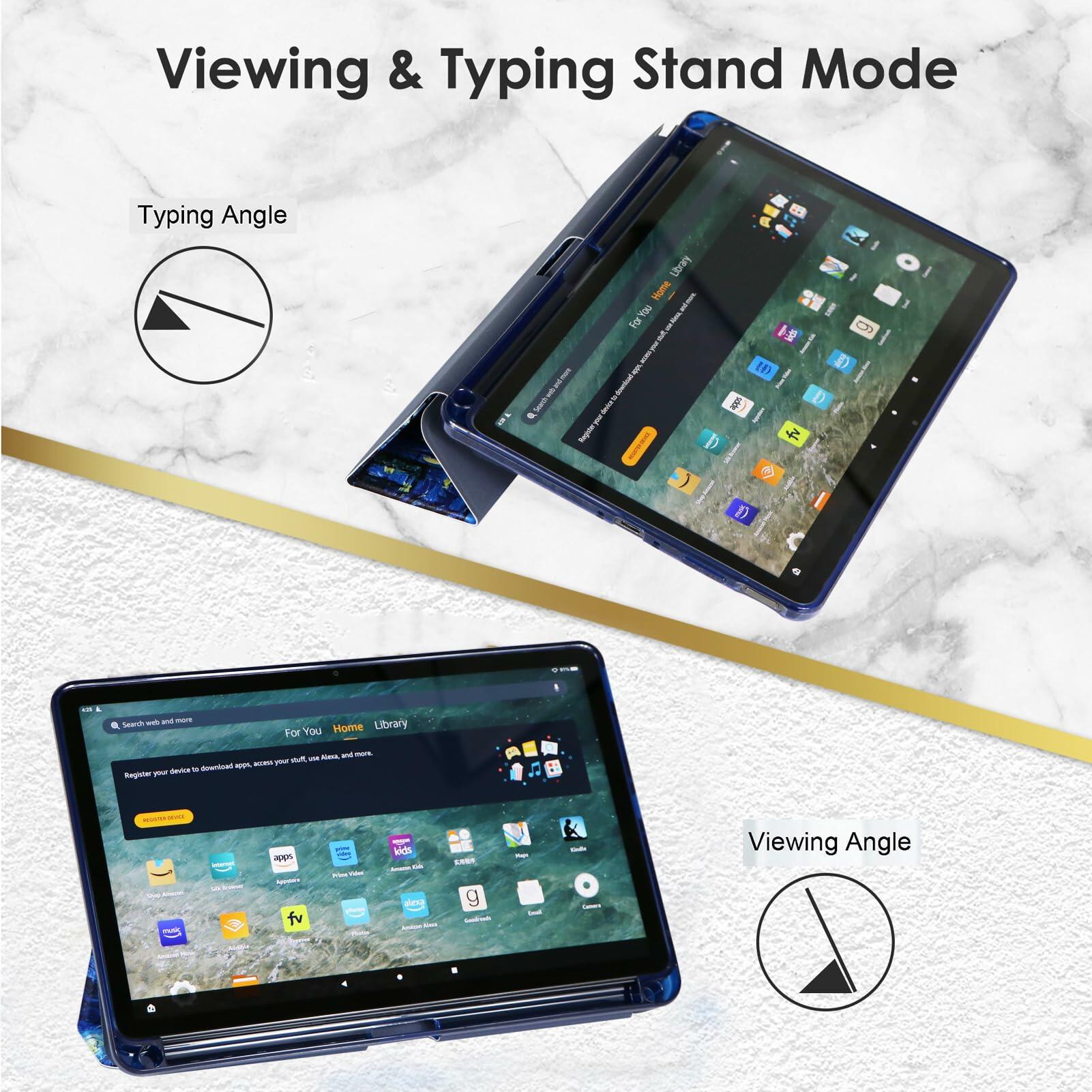 Case for Fire Max 11 Tablet 2023, Shockproof Stand Cover w/ Pencil Holder