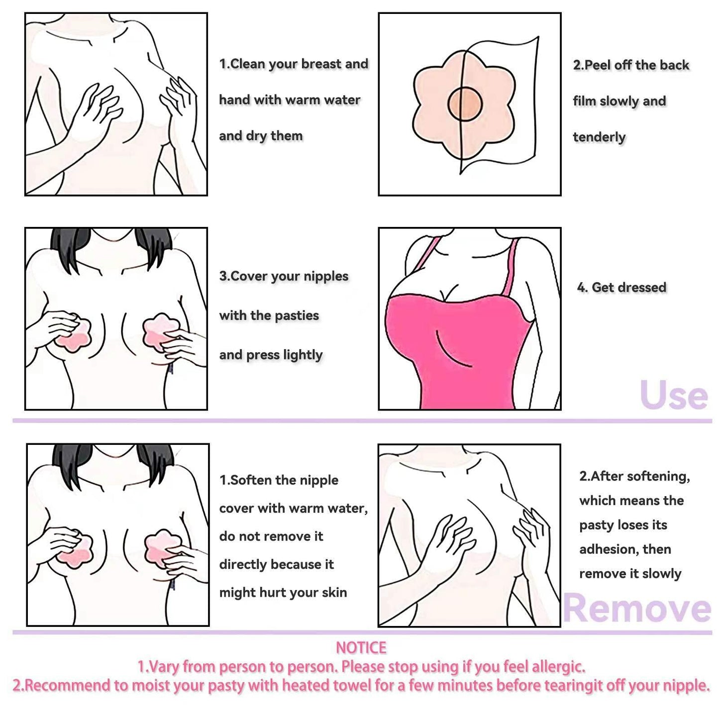 soclim 50 Pairs Disposable Latex Free Adhesive Nipple Pasties Neutral Color