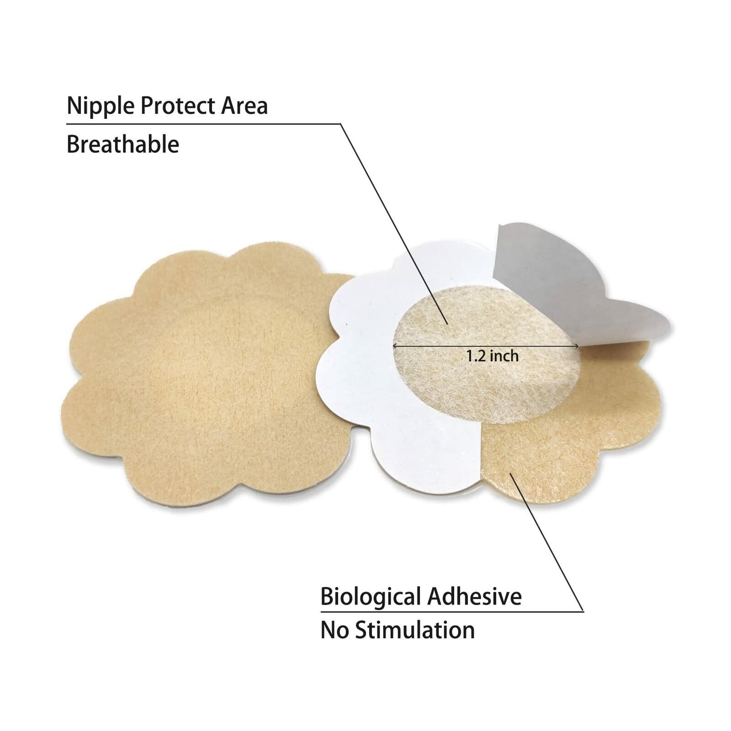 soclim 50 Pairs Disposable Latex Free Adhesive Nipple Pasties Neutral Color