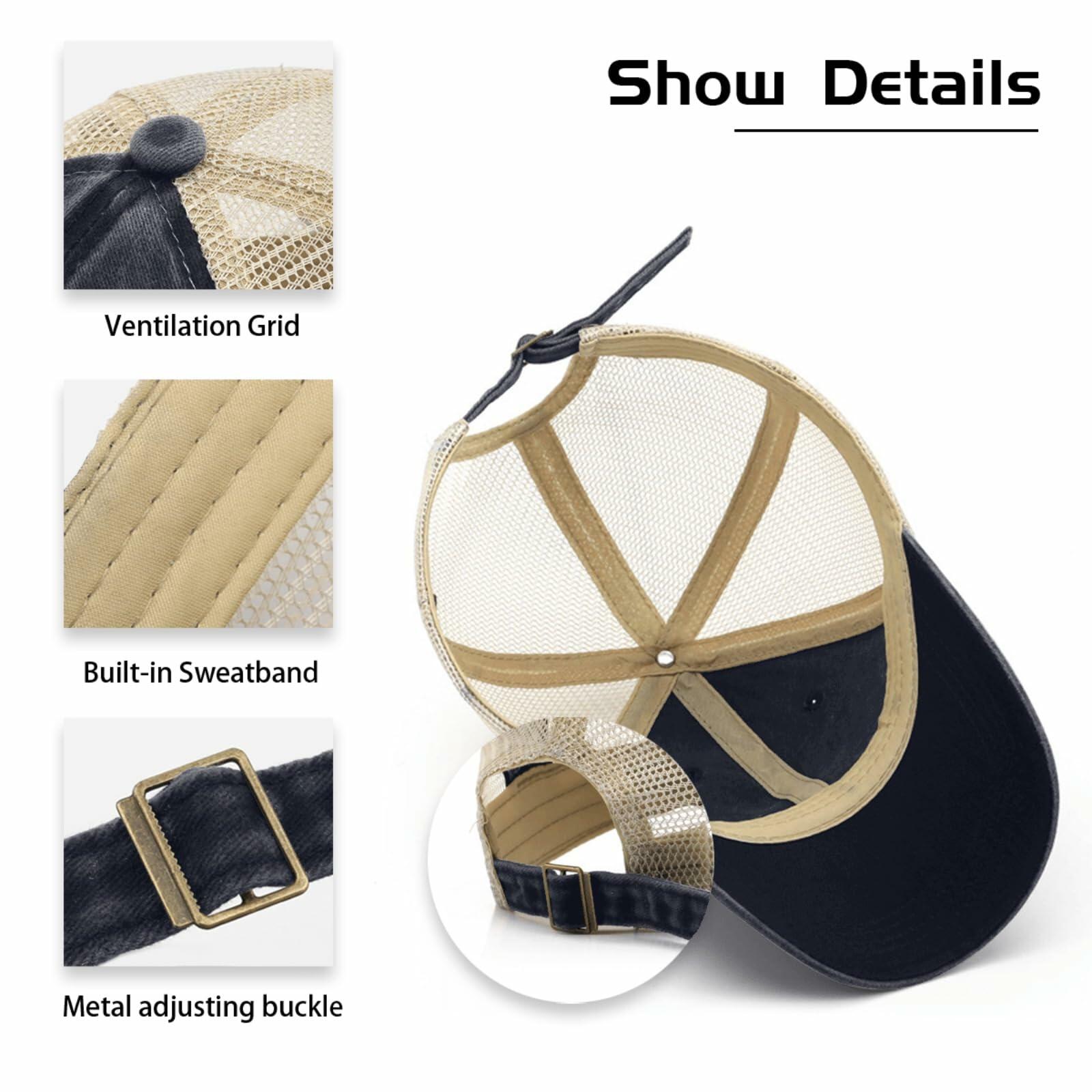 Beafoliya Texas Flag Trucker Hat Women Mesh Baseball Cap Purplish Blue