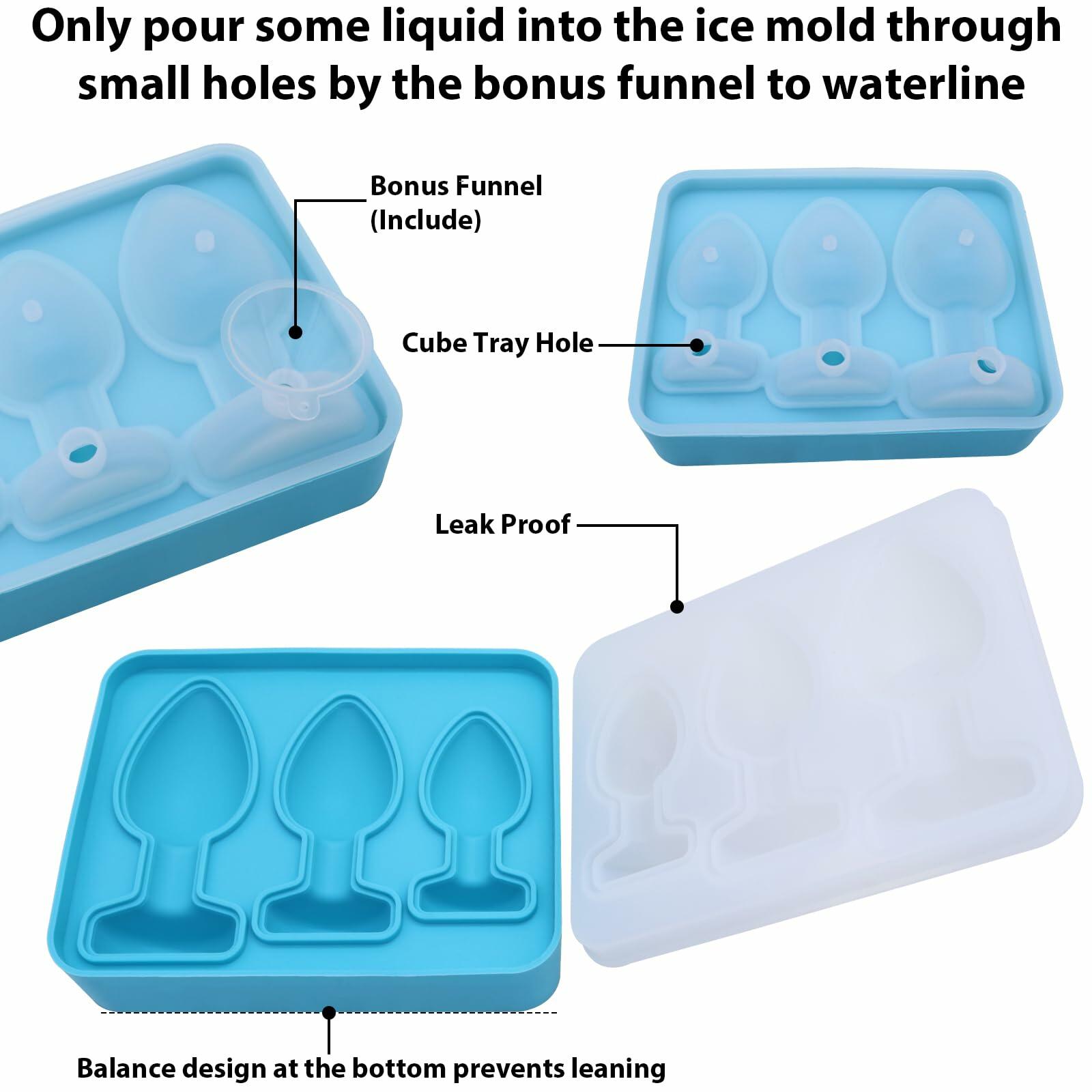 CowGoldChild Silicone Ice Cube Tray Mold for Stanley Cup with Lid Fun Gift