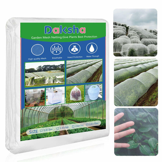 Daksha Ultra Fine White Garden Netting 2.4x3m 7.8x9.8ft Mosquito Plant Cover