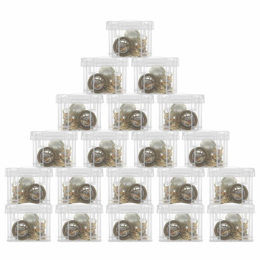 GBACHOOSE 20PCS Small Stackable Storage Containers with Lids 3.5x2.5x2"
