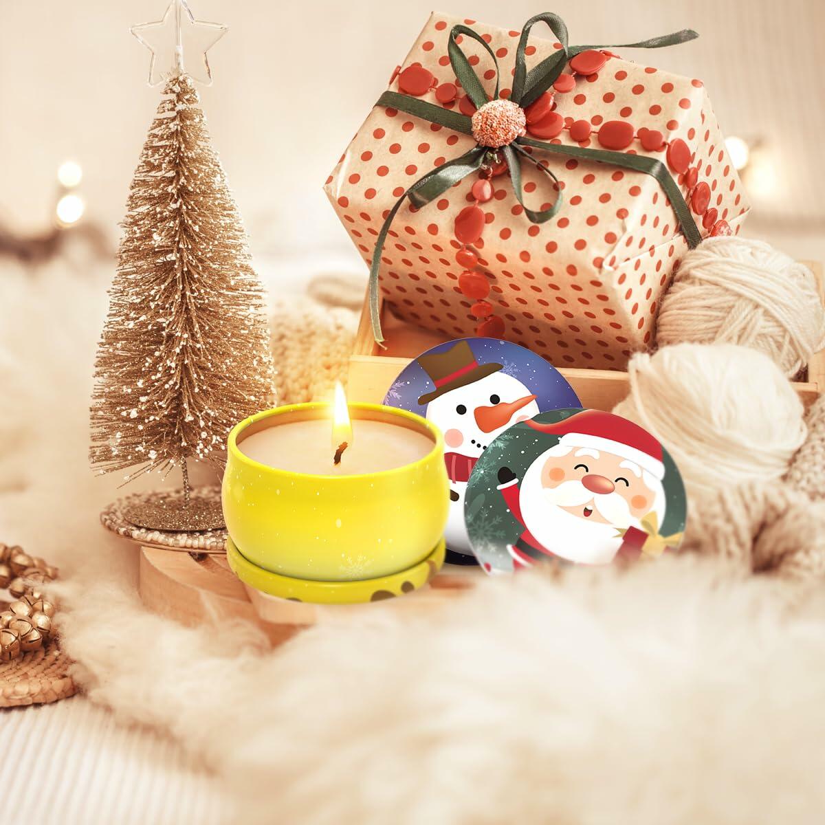 Christmas Scented Candle Set 3 Pack Soy Apple Cinnamon Cedar Vanilla 2.5oz