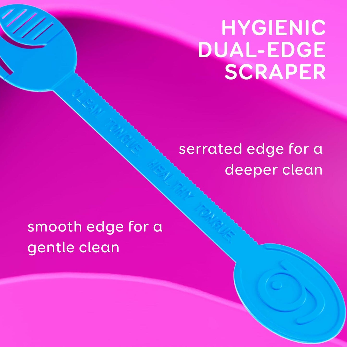 GRIN Disposable Tongue Cleaner 48 Ct Dual Edge Scraper Fresh Breath