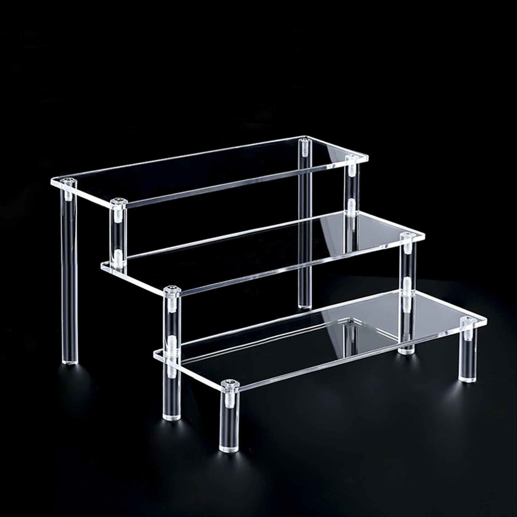 TECHSHARE Clear Acrylic 3-Tier Display Stand Organizer Transparent