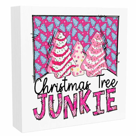 Pink Christmas Tree Decorations Funny Merry Xmas Decor 5x5 inches