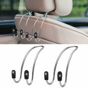 LAINLOY 2PCS Car Headrest Hook Hangers Stainless Steel Universal AB