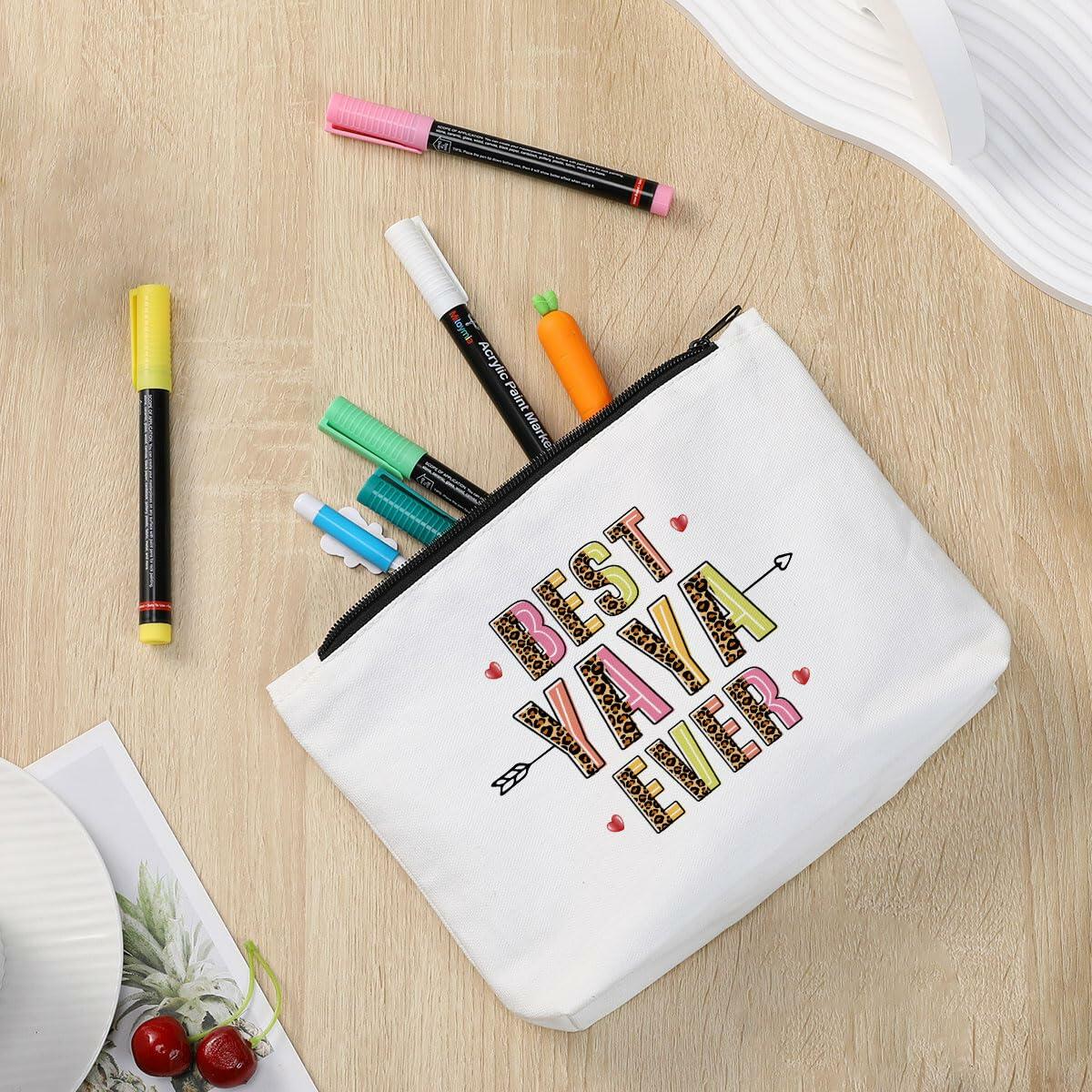 KongMoTree YaYa Grandma Makeup Cosmetic Bag Travel Organizer 9x7x2 inch