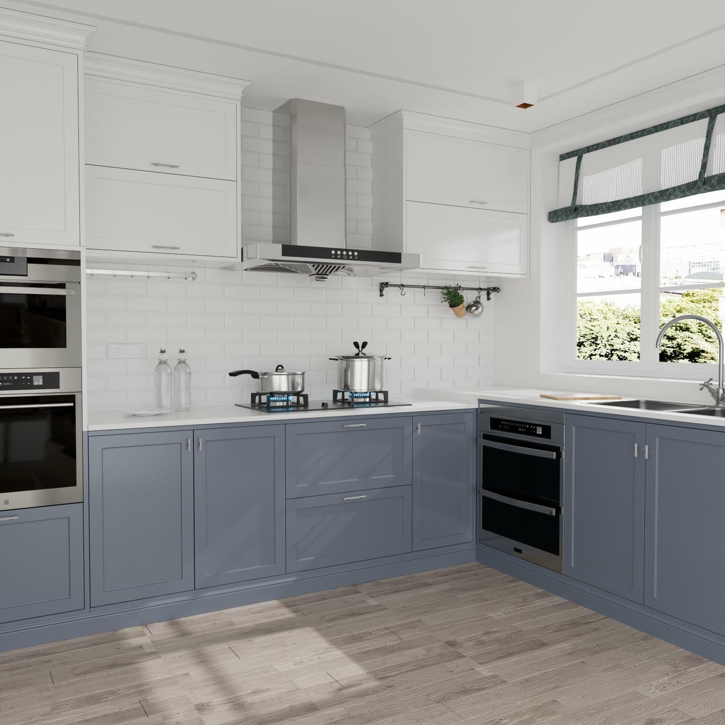 homdiy 15 Pack Brushed Nickel Cabinet Handles 128mm T Bar Silver