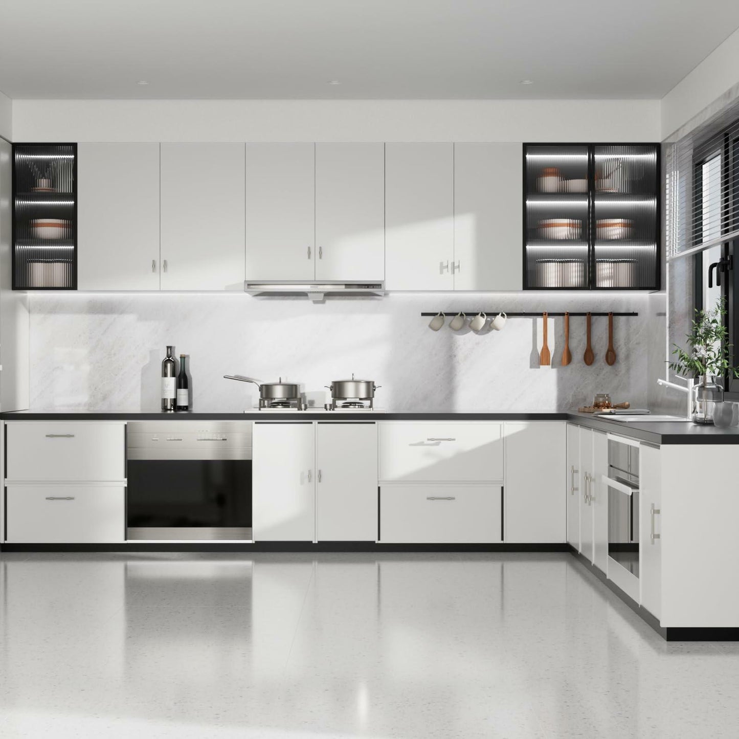 homdiy 15 Pack Brushed Nickel Cabinet Handles 128mm T Bar Silver