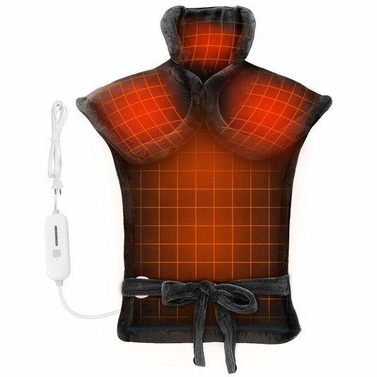 COMFIER Large Heating Pad for Back Neck Shoulder Auto Shut Off Black