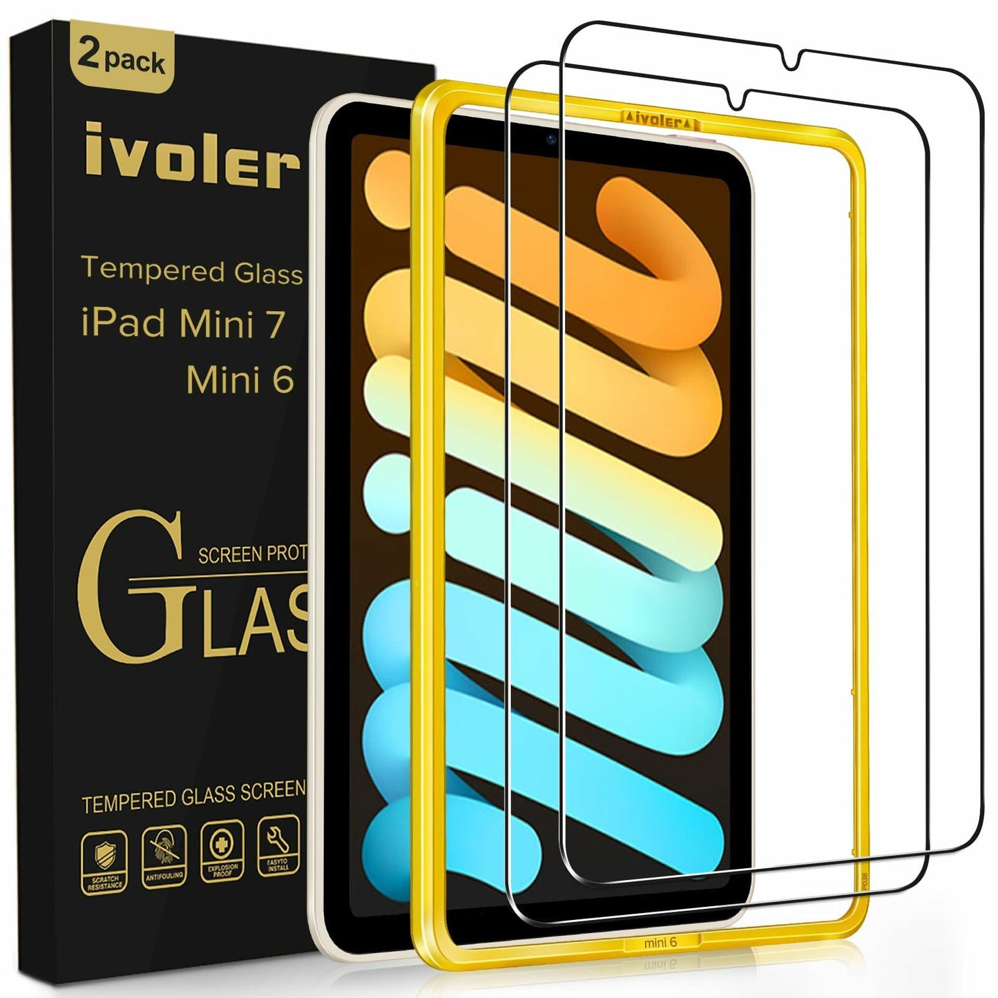 ivoler 2 Pack Tempered Glass Screen Protector for iPad Pro 11 Inch 5th Gen 2024