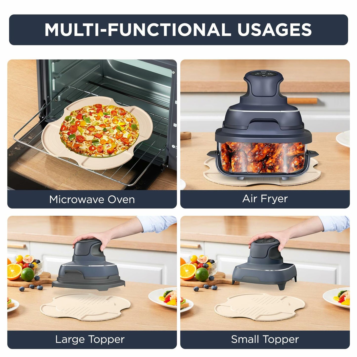 SESENSE Silicone Air Fryer Trivet for Ninja Crispi FN101 Heat Resistant