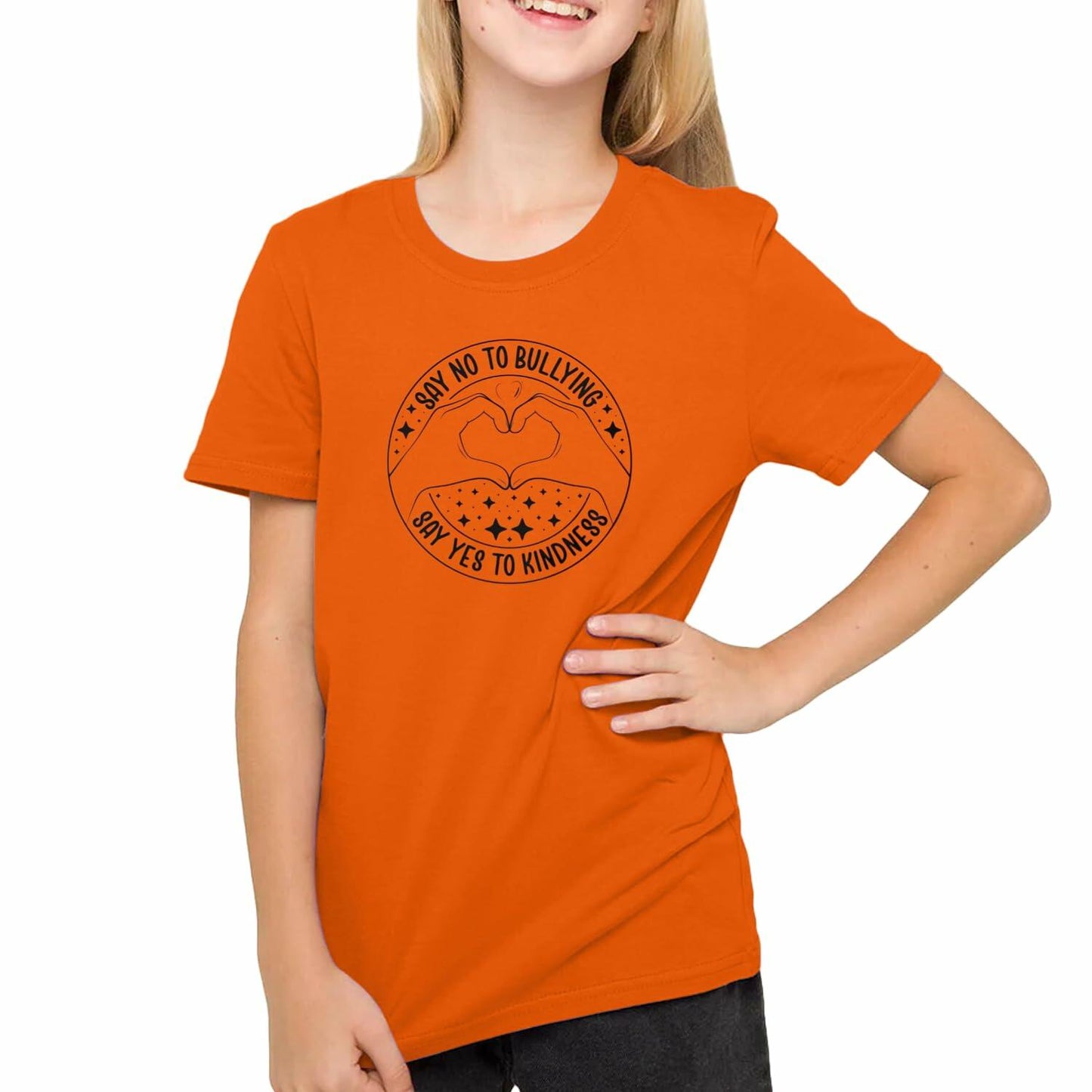 Unity Day Youth Heart Be Kind Shirt, Orange- Size 5T