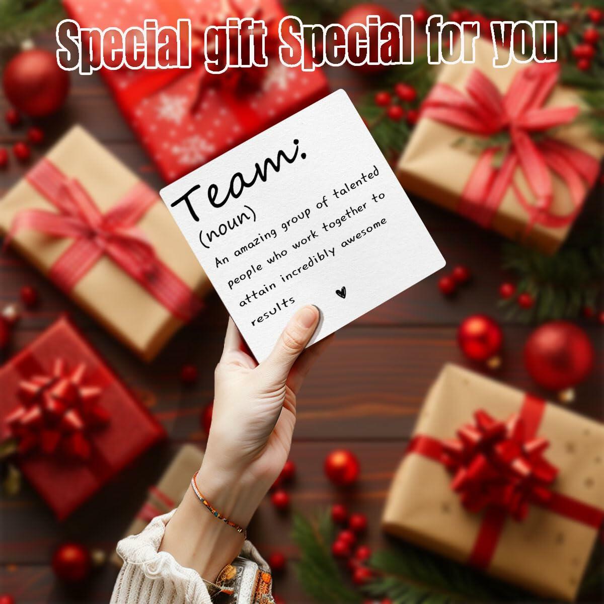 Motivational Team Noun Wooden Sign with Stand Rustic 5x5 Inches