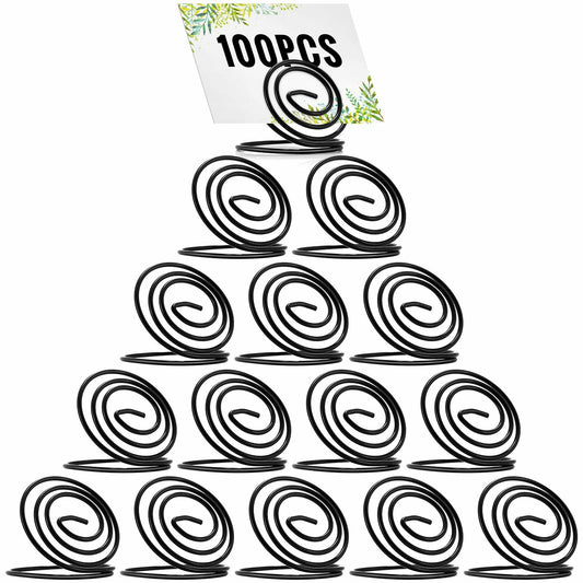 Humyoun Round Table Card Holders 1.34in Mini Name Card Holders Black 100pcs