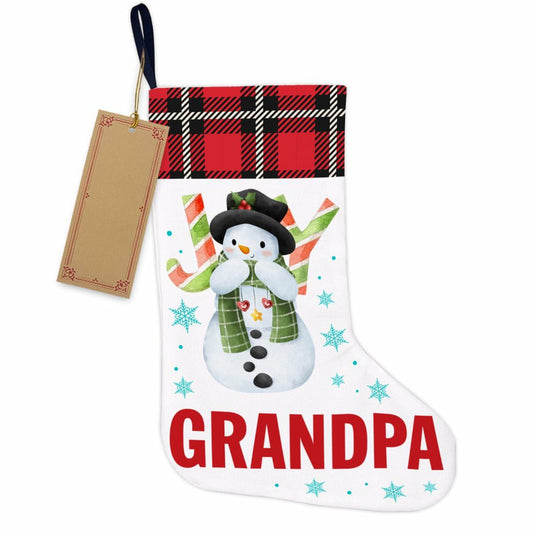 TSUYAWU Grandpa Christmas Stocking Xmas Decoration 18x12 Inch Fireplace