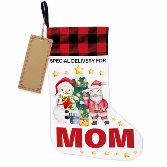 TSUYAWU Grandma Christmas Stocking Holiday Decoration 18x12 Inch