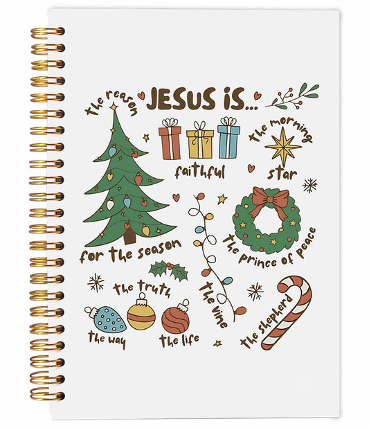 Ecezatik Christmas Notebook Jesus Is the Season 5.5x8.3 Inch Spiral