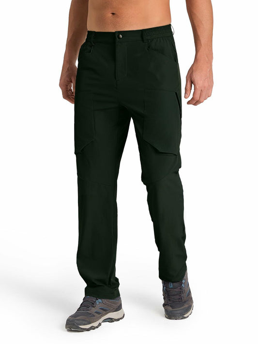SNOWTEN Men's Hiking Stretch Waterproof Tactical Ripstop Cargo Pants Olive 2XL
