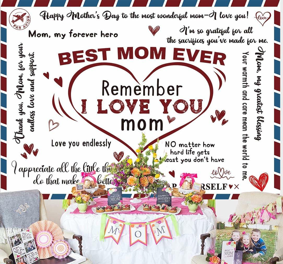 PGSWEER Mother's Day Backdrop 7x5FT Love Heart Banner Photo Booth Props