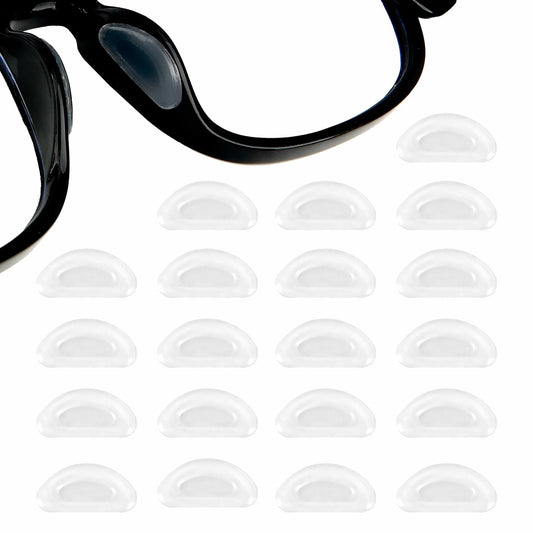 10 Pairs Silicone Eyeglass Nose Pads 1mm Black Non Slip Replacement