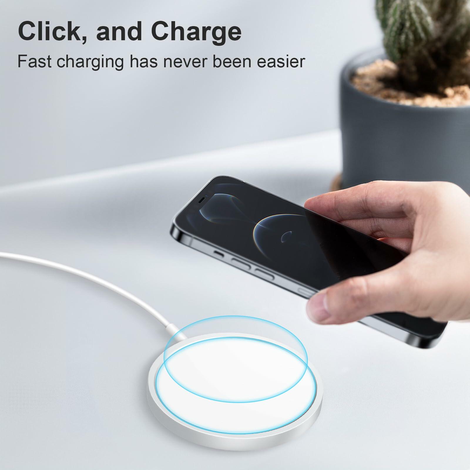 20W Magnetic Wireless Charger for iPhone 16 15 14 13 Pro Max - White