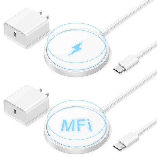 20W Magnetic Wireless Charger for iPhone 16 15 14 13 Pro Max - White