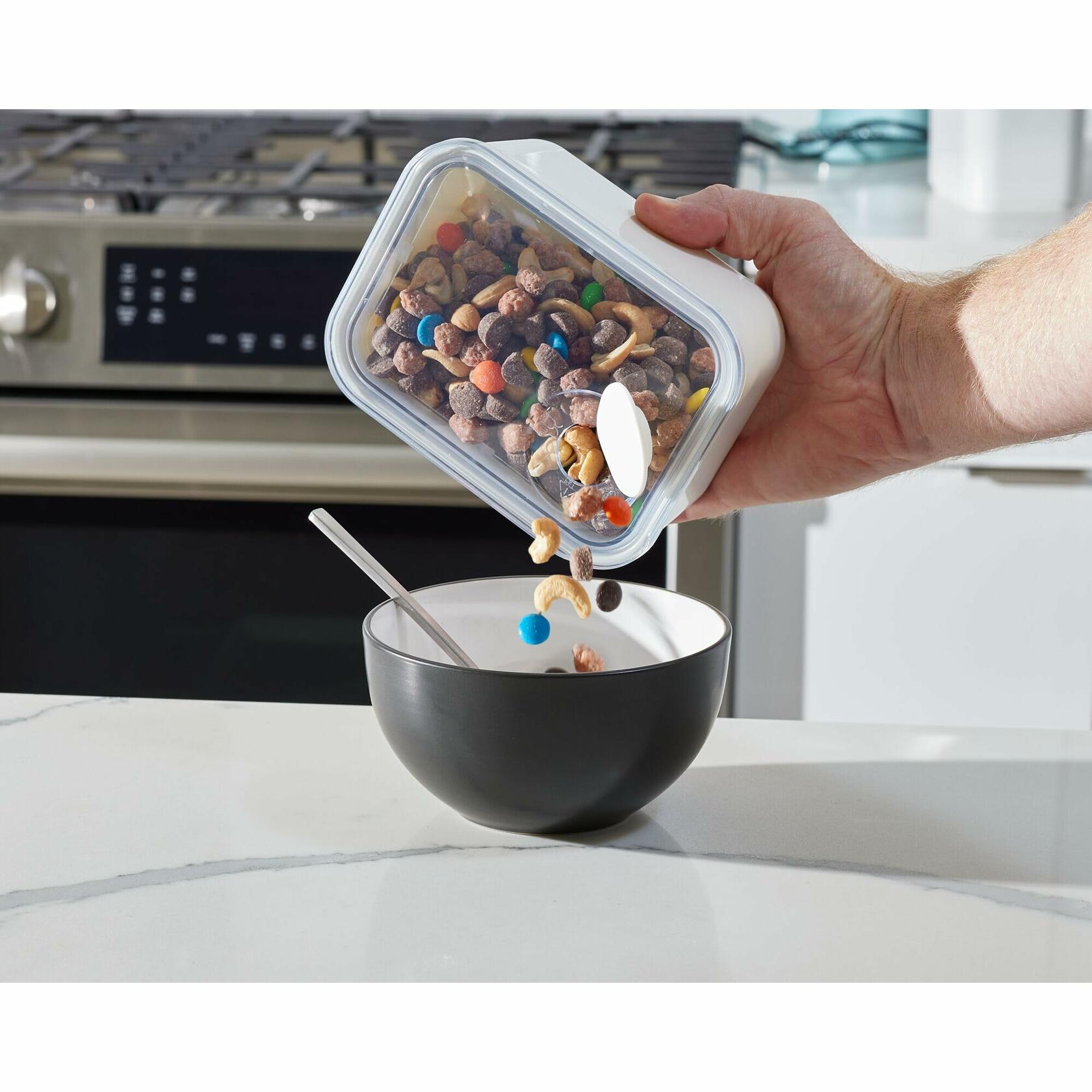 iDesign Small Kitchen Canister w/ Airtight Lid White 6.3"x4.8"x2.9"