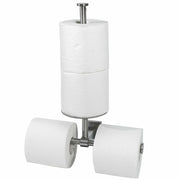 Double Toilet Paper Holder with Shelf Wall Mount 304 Stainless Steel