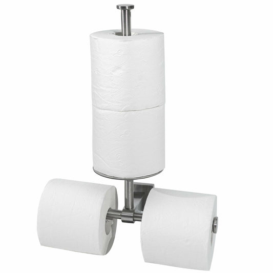 Double Toilet Paper Holder with Shelf Wall Mount 304 Stainless Steel