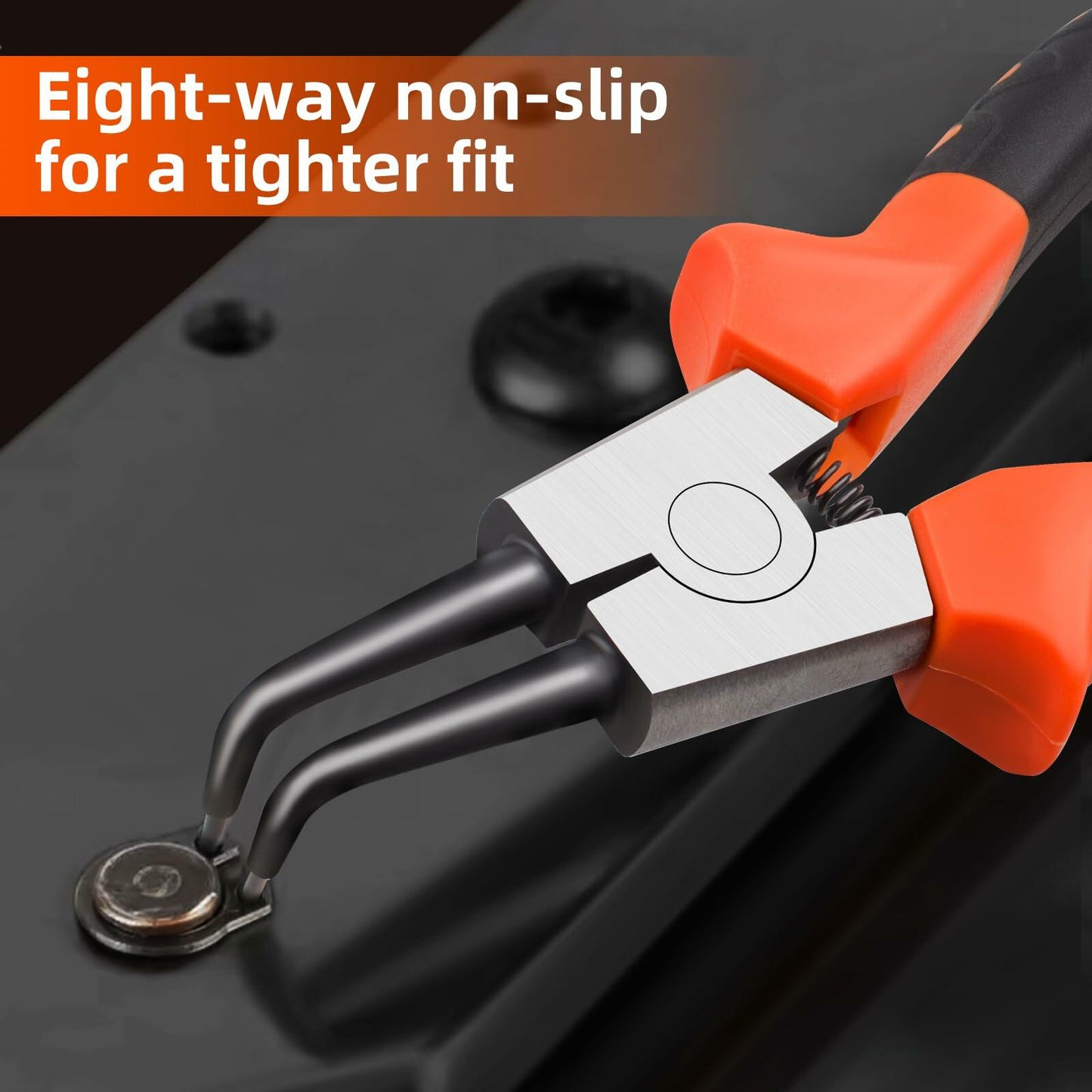 NOEAIKE 4-Pack 7" Snap Ring Pliers Set Internal External Circlip with Pouch