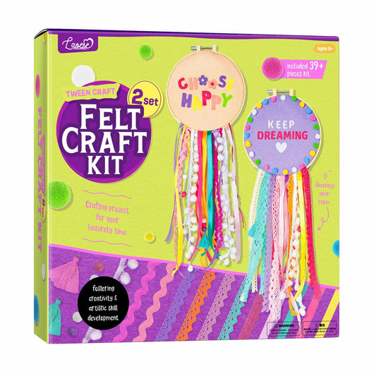 LAOESE Dream Catcher Felt Craft Sewing Kit for Kids Ages 6-12 - 2 Set