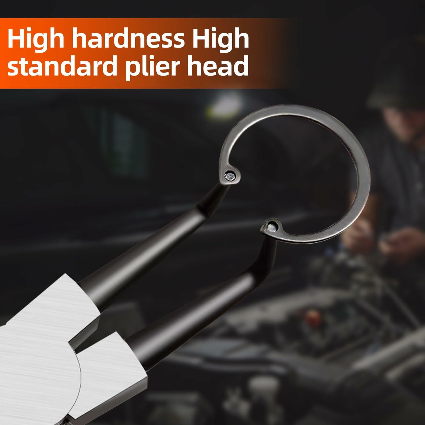 NOEAIKE 4-Pack 7" Snap Ring Pliers Set Internal External Circlip with Pouch