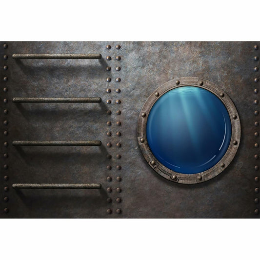Baocicco Underwater World Photography Backdrop 5x4ft Cartoon Submarine