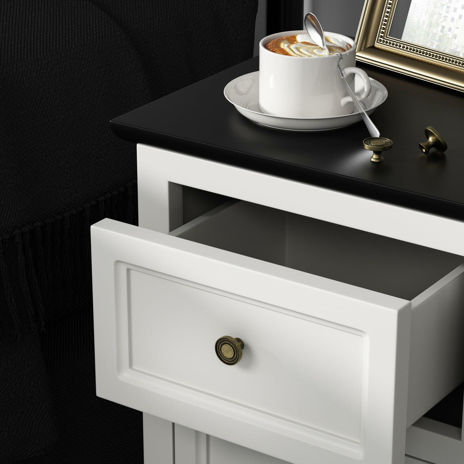 Homdiy 10 Pack Solid Gold Brass Knurled Zinc Alloy Cabinet Knobs Drawer