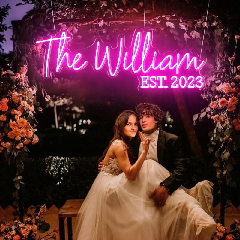 Neon Sign LED Wall Decor Pink Blue USB Powered Dimmable Light