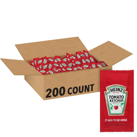 BestBy02/25 Heinz Ketchup Single Serve Packets 0.3oz Pack of 200